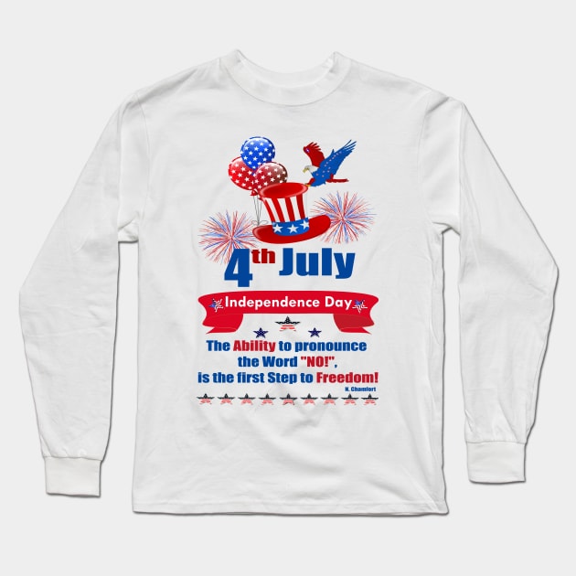 independence day Eagle Ability Long Sleeve T-Shirt by Lin-Eve